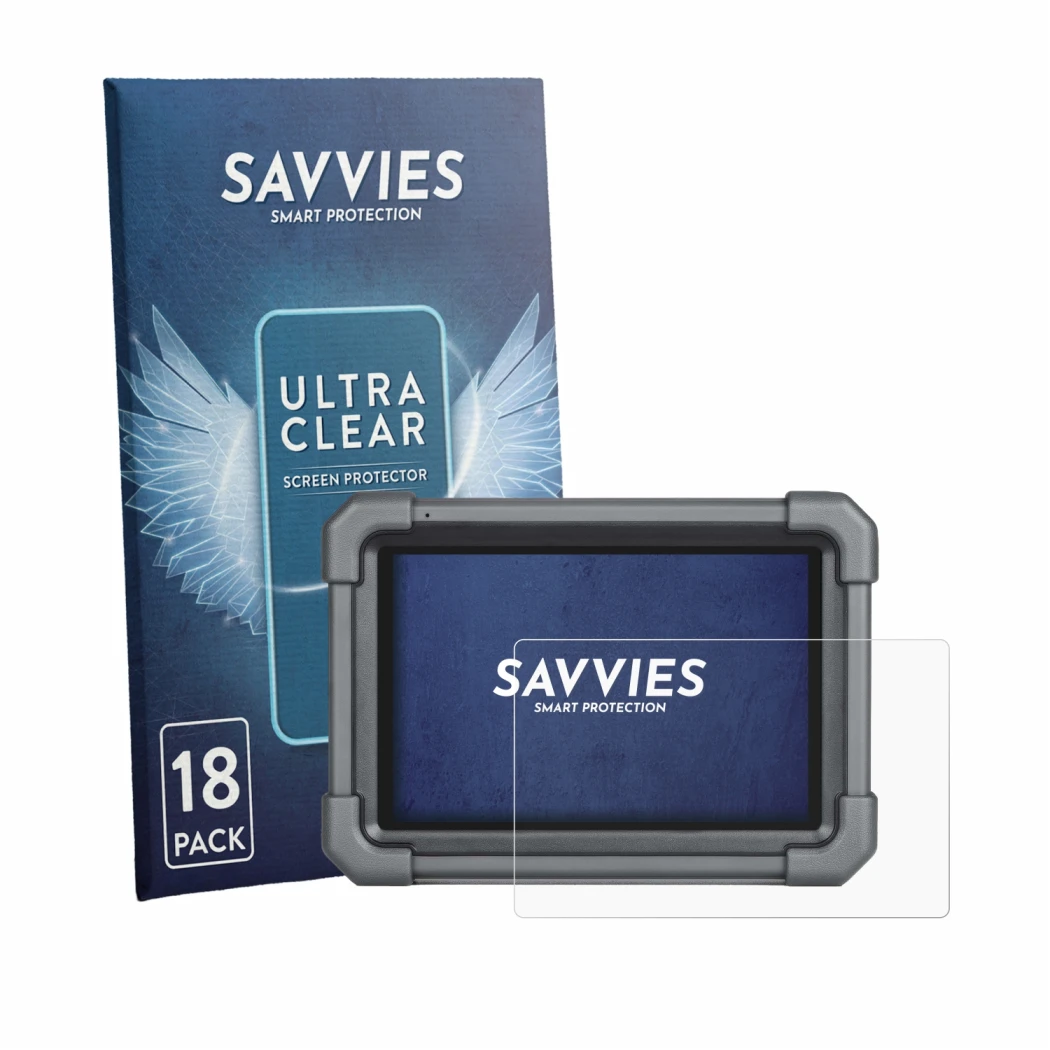 Parte frontale di una confezione del prodotto con il logo del marchio Savvies. Accanto è raffigurato il dispositivo Launch X-4