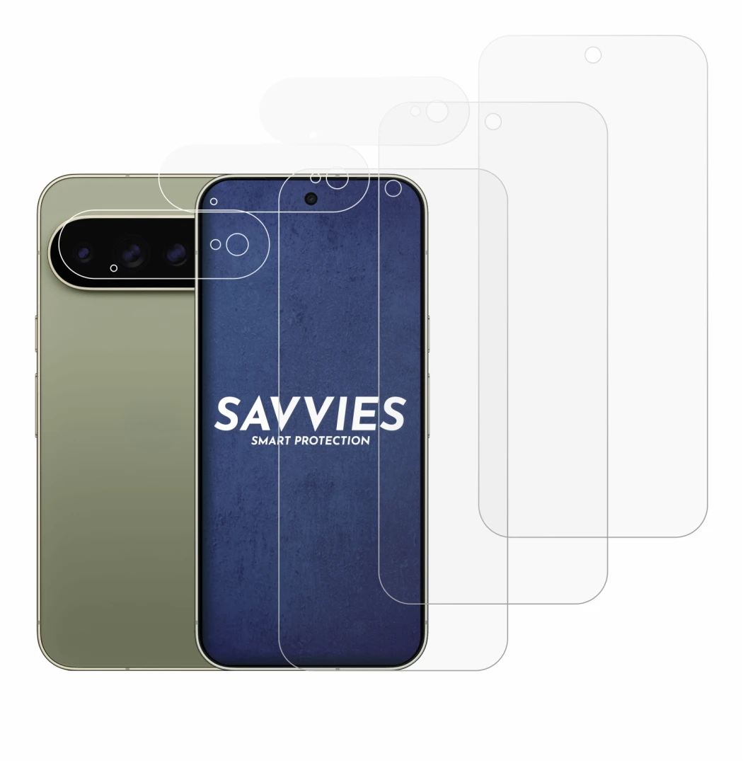 Immagine del dispositivo Google Pixel 11 Pro XL (Fronte+Fotocamera) con un'ampia varietà di protezioni per lo schermo.
