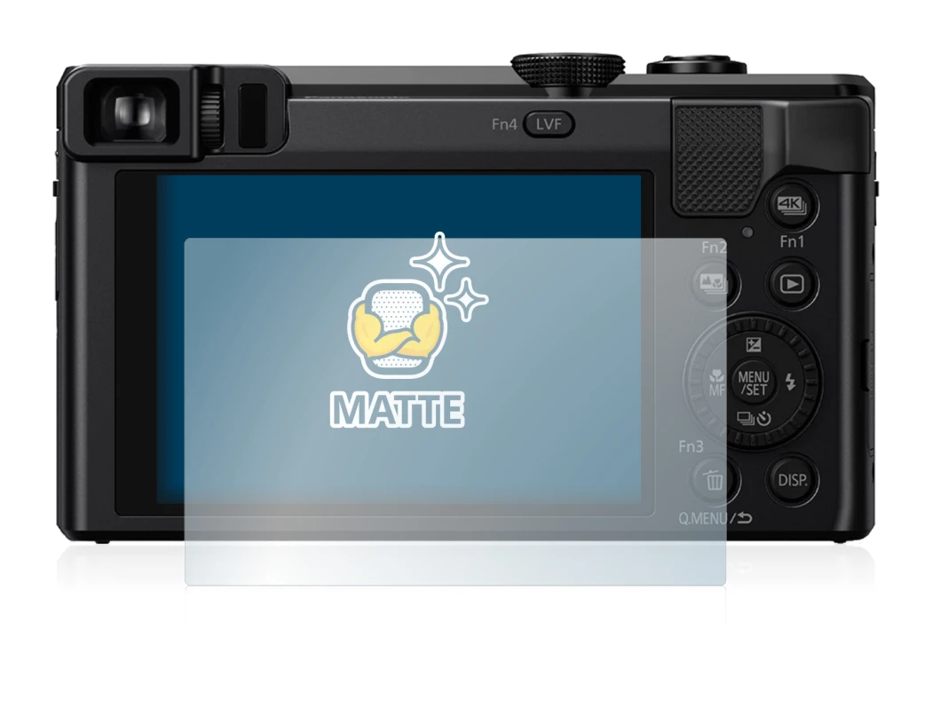 Immagine del dispositivo Panasonic Lumix DMC-TZ81 con un'ampia varietà di protezioni per lo schermo.