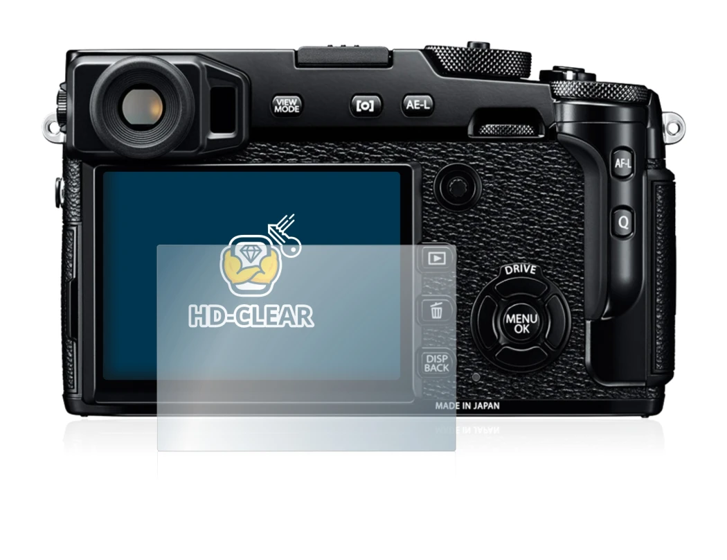 Immagine del dispositivo Fujifilm X-Pro2 con un'ampia varietà di protezioni per lo schermo.