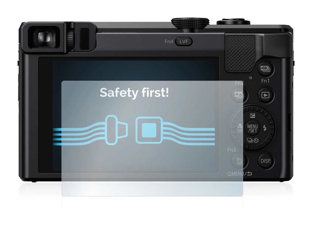 Immagine del dispositivo Panasonic Lumix DMC-TZ80 con un'ampia varietà di protezioni per lo schermo.