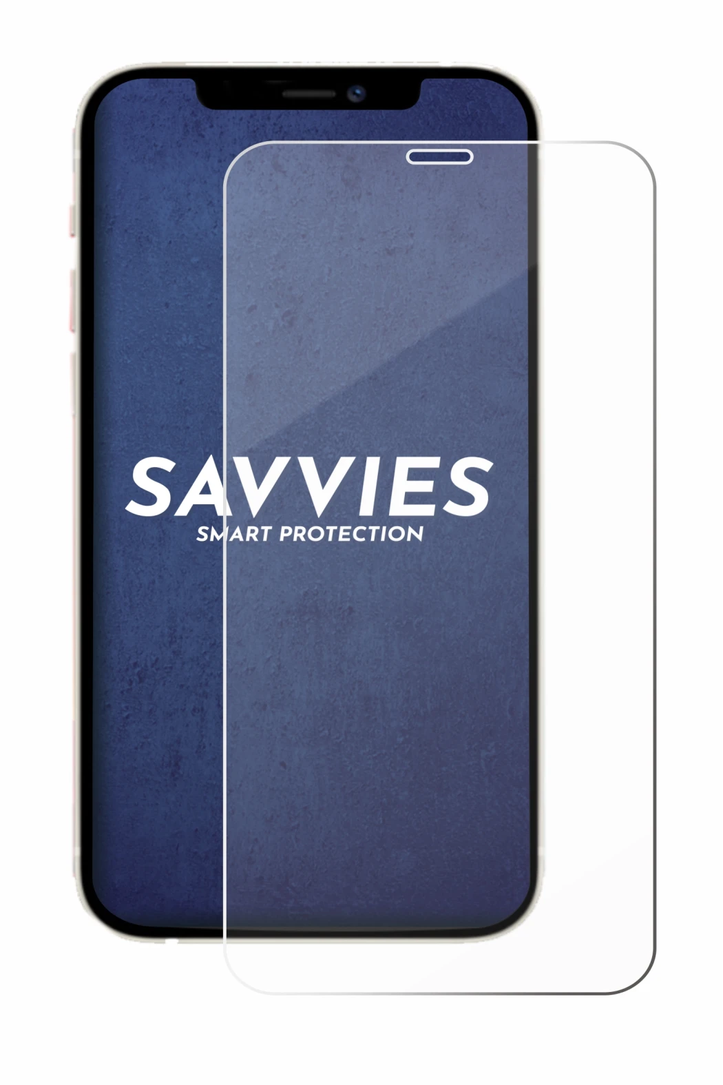 Immagine del dispositivo Apple iPhone 12 con un'ampia varietà di protezioni per lo schermo.