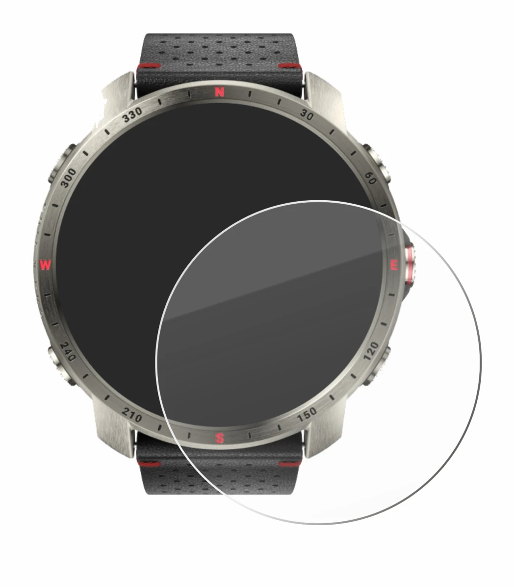 Immagine del dispositivo Polar Grit X Pro Titan con un'ampia varietà di protezioni per lo schermo.