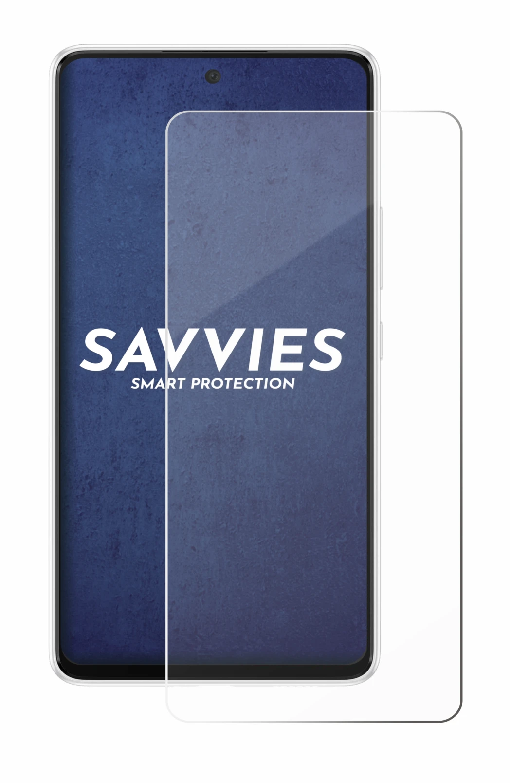 Immagine del dispositivo Samsung Galaxy A53 5G con un'ampia varietà di protezioni per lo schermo.