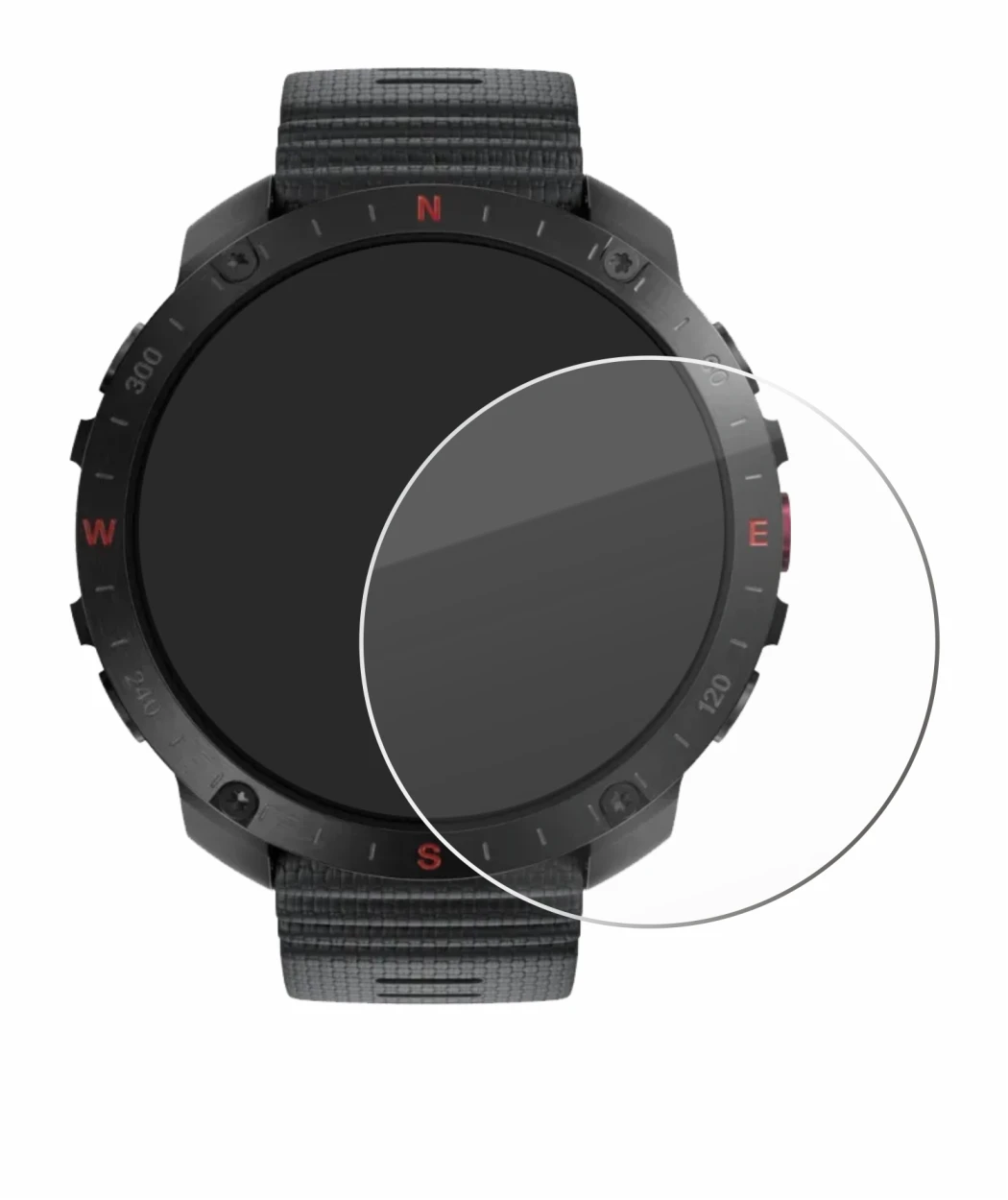 Immagine del dispositivo Polar Grit X2 Pro con un'ampia varietà di protezioni per lo schermo.