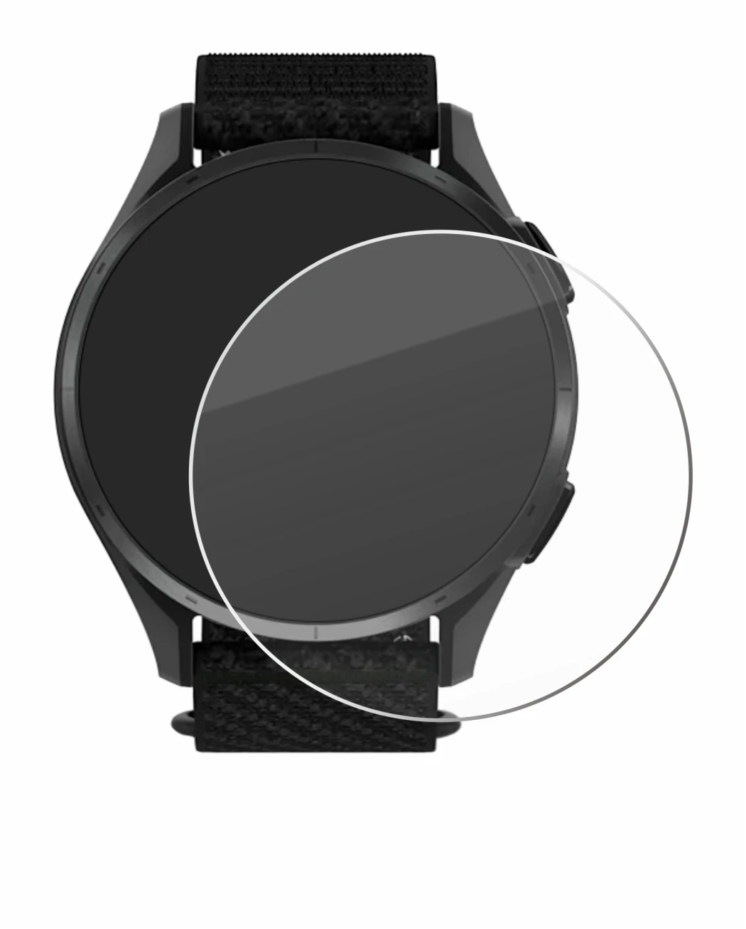 Immagine del dispositivo Garmin Approach S50 con un'ampia varietà di protezioni per lo schermo.