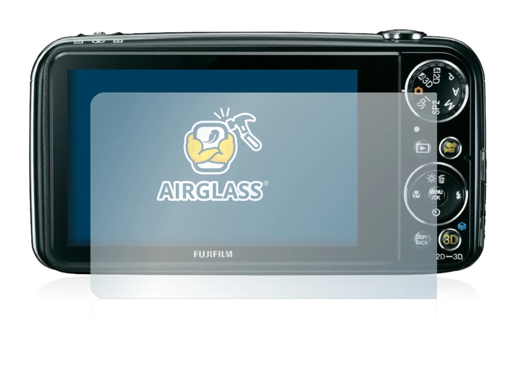 Immagine del dispositivo Fujifilm FinePix Real 3D W3 con un'ampia varietà di protezioni per lo schermo.