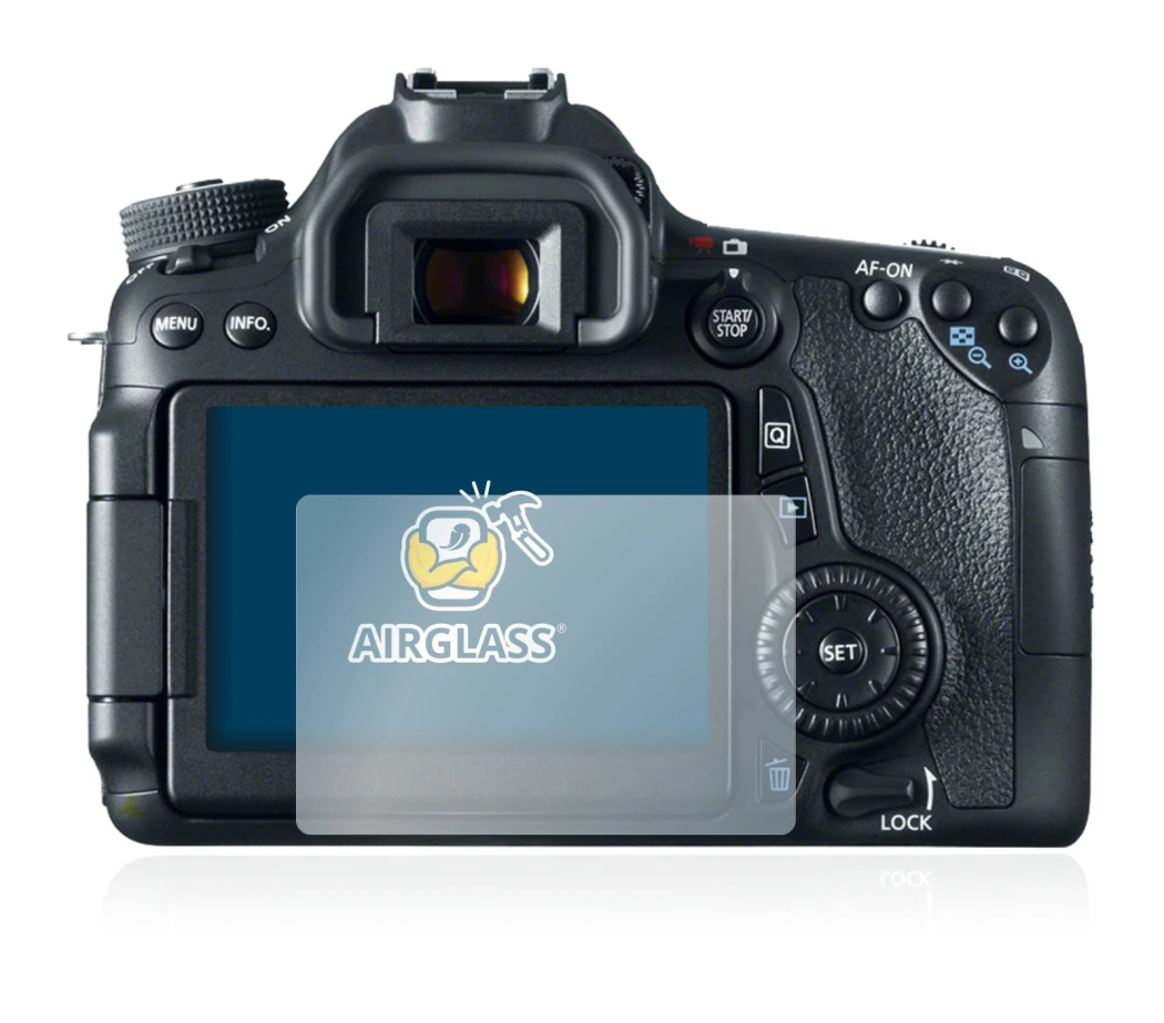 Immagine del dispositivo Canon EOS 70D con un'ampia varietà di protezioni per lo schermo.