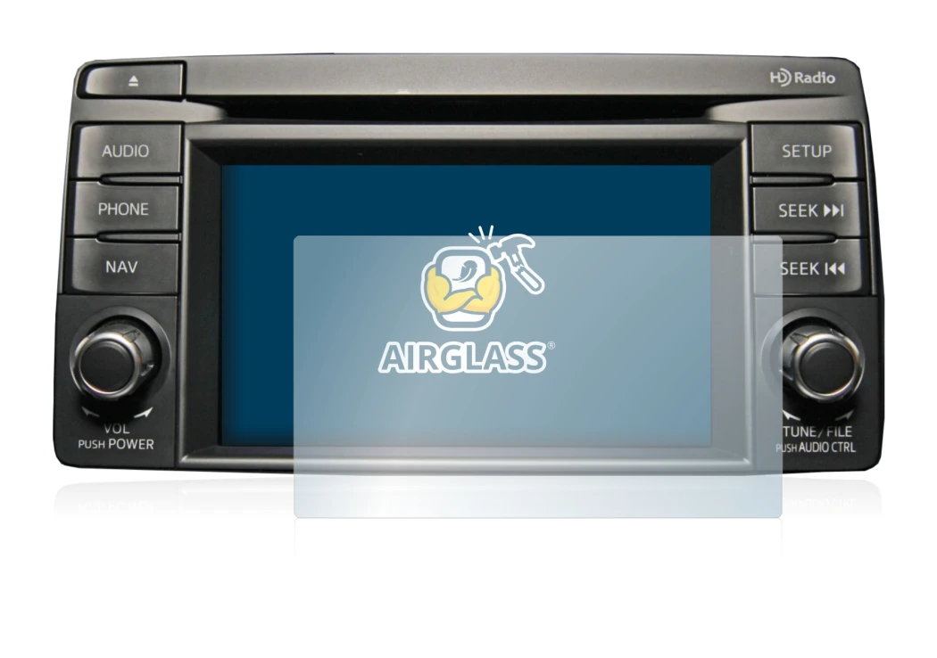 Immagine del dispositivo Mazda CX-5 2012-2014 Infotainment System con un'ampia varietà di protezioni per lo schermo.