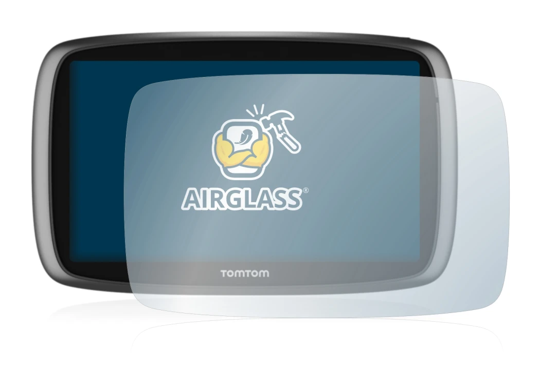 Immagine del dispositivo TomTom GO 6100 con un'ampia varietà di protezioni per lo schermo.