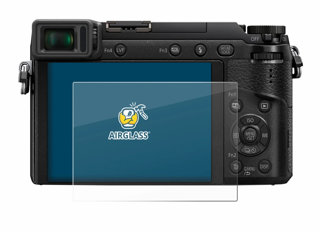 Immagine del dispositivo Panasonic Lumix DMC-GX80 con un'ampia varietà di protezioni per lo schermo.