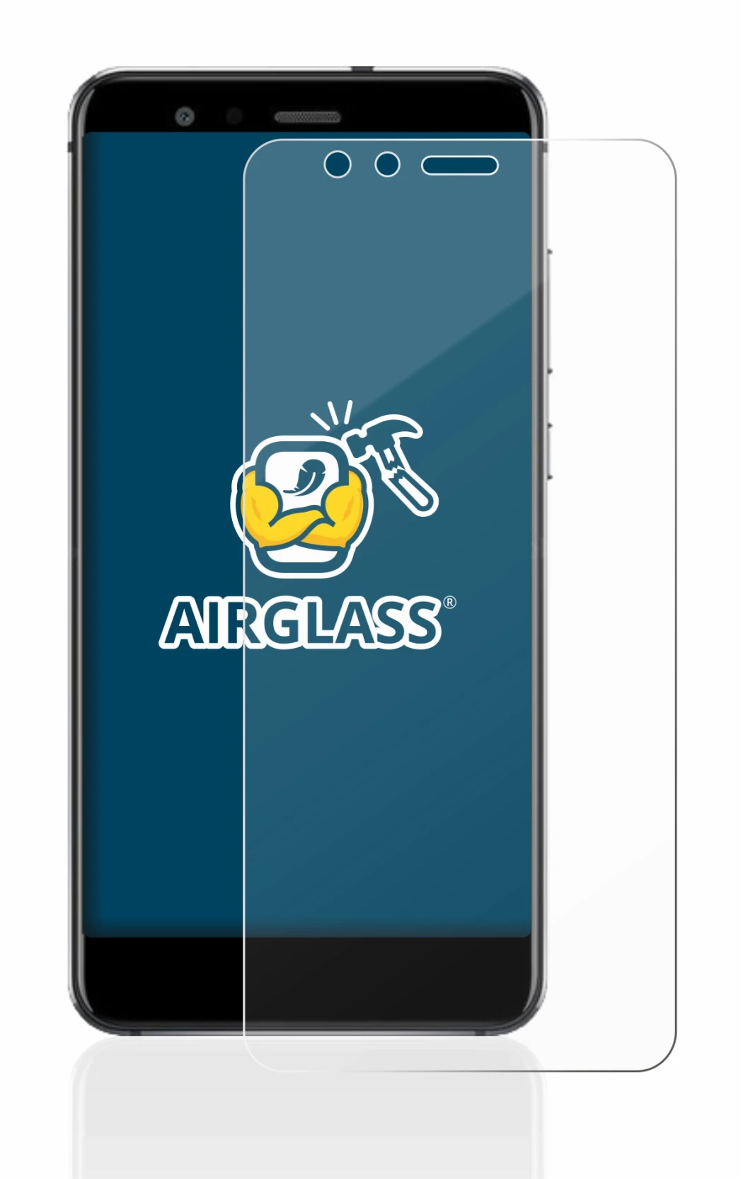 Immagine del dispositivo Huawei P10 Lite con un'ampia varietà di protezioni per lo schermo.