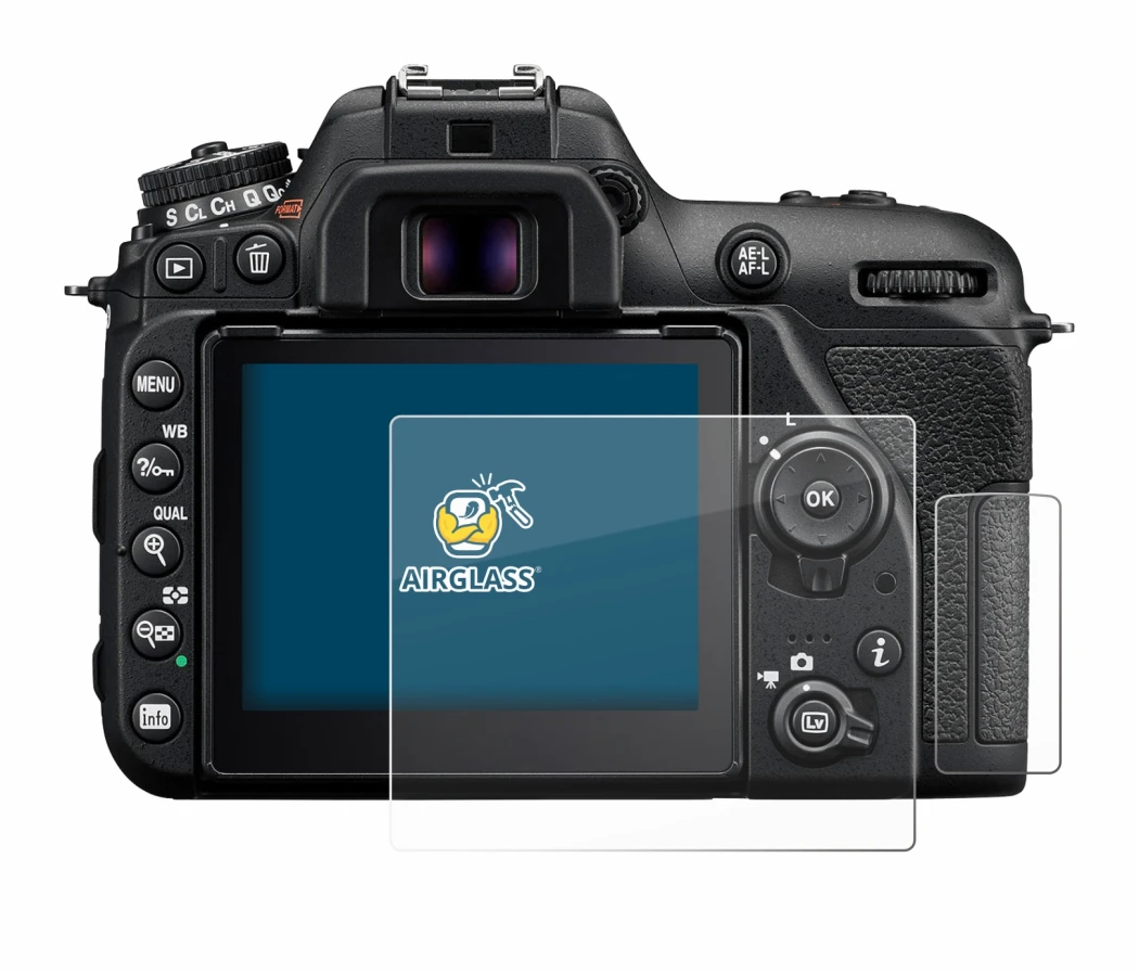 Immagine del dispositivo Nikon D7500 con un'ampia varietà di protezioni per lo schermo.