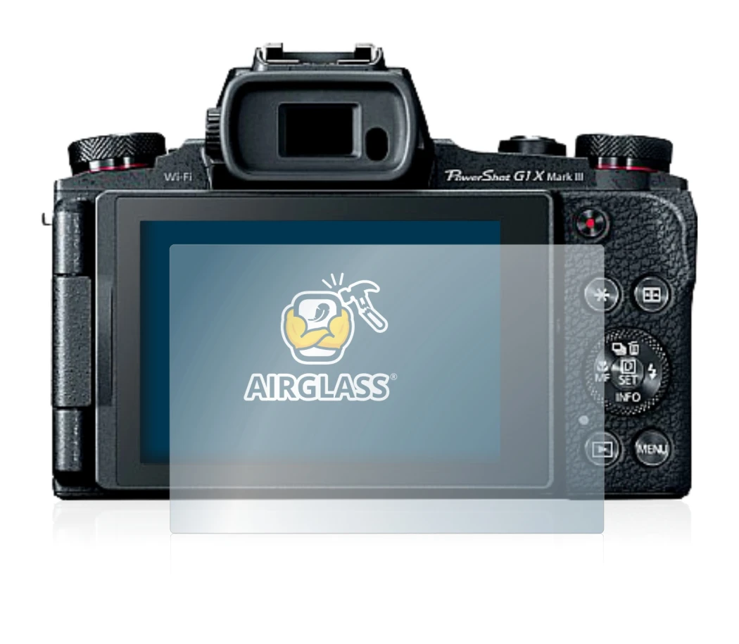 Immagine del dispositivo Canon PowerShot G1 X Mark III con un'ampia varietà di protezioni per lo schermo.
