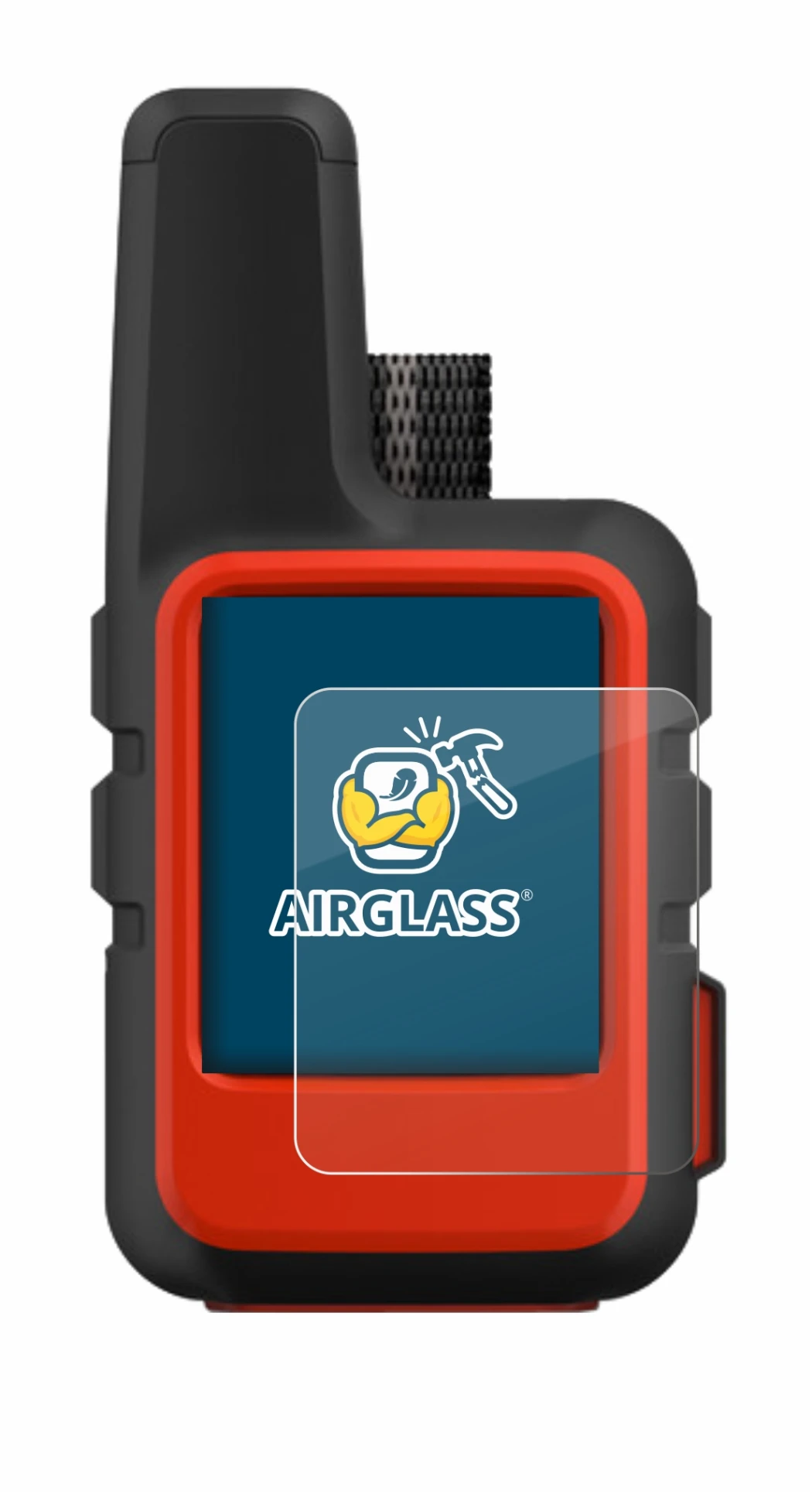 Immagine del dispositivo Garmin inReach Mini con un'ampia varietà di protezioni per lo schermo.