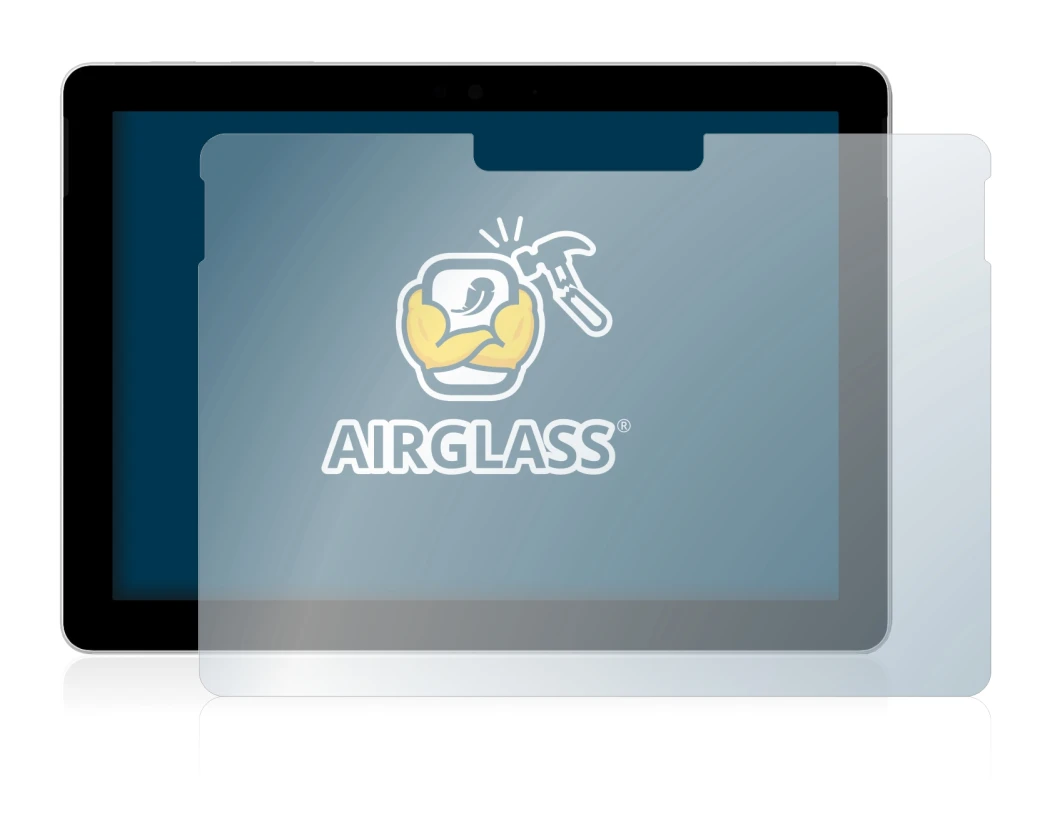 Immagine del dispositivo Microsoft Surface Go (1a Gen.) con un'ampia varietà di protezioni per lo schermo.