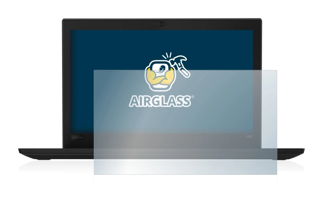 Immagine del dispositivo Lenovo Thinkpad X280 con un'ampia varietà di protezioni per lo schermo.