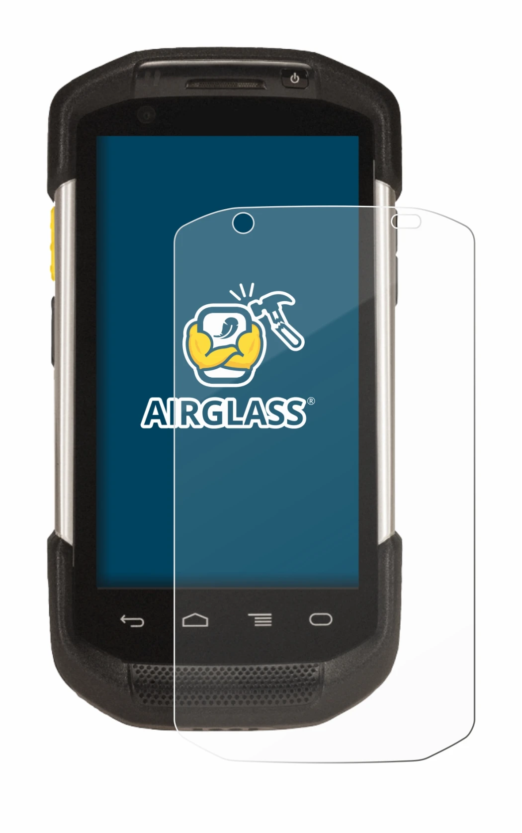 Immagine del dispositivo Zebra TC77 con un'ampia varietà di protezioni per lo schermo.