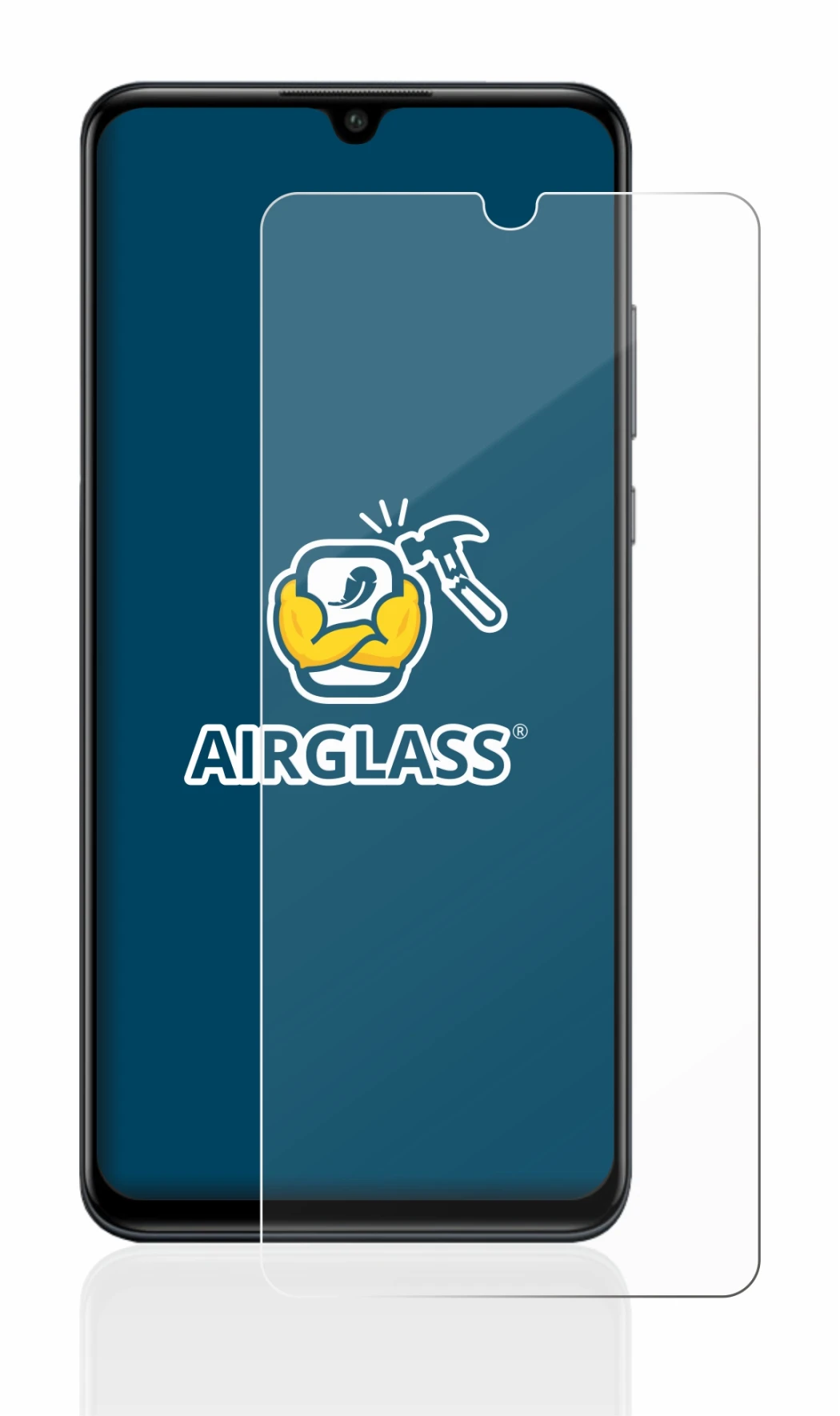 Immagine del dispositivo Huawei P30 lite con un'ampia varietà di protezioni per lo schermo.