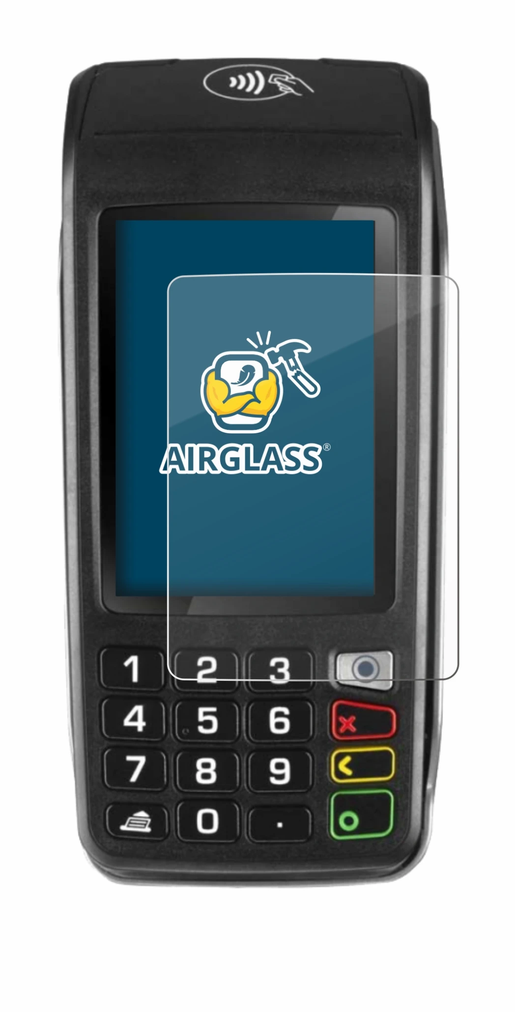 Immagine del dispositivo ingenico Move/5000 con un'ampia varietà di protezioni per lo schermo.