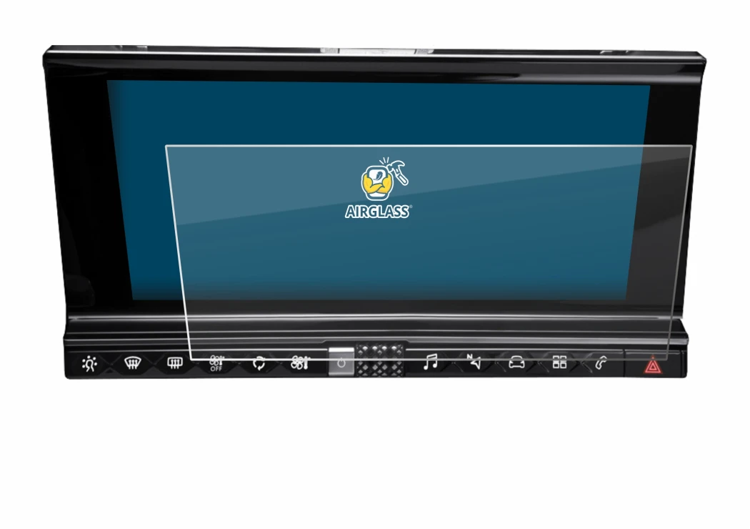 Immagine del dispositivo DS 7 Crossback Infotainmentsystem con un'ampia varietà di protezioni per lo schermo.