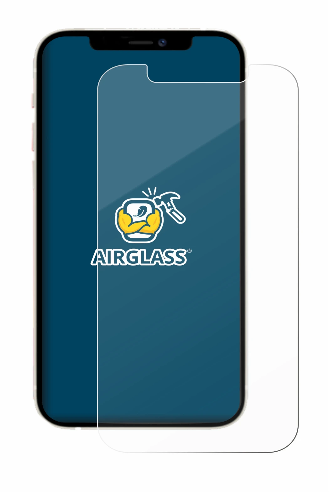 Immagine del dispositivo Apple iPhone 12 con un'ampia varietà di protezioni per lo schermo.