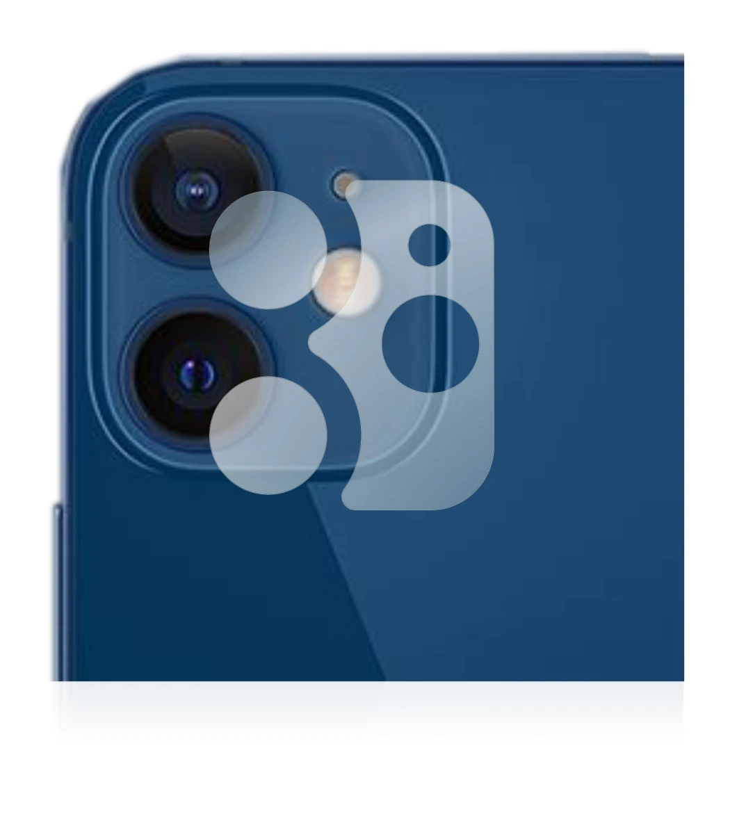 Immagine del dispositivo Apple iPhone 12 (SOLO Fotocamera) con un'ampia varietà di protezioni per lo schermo.