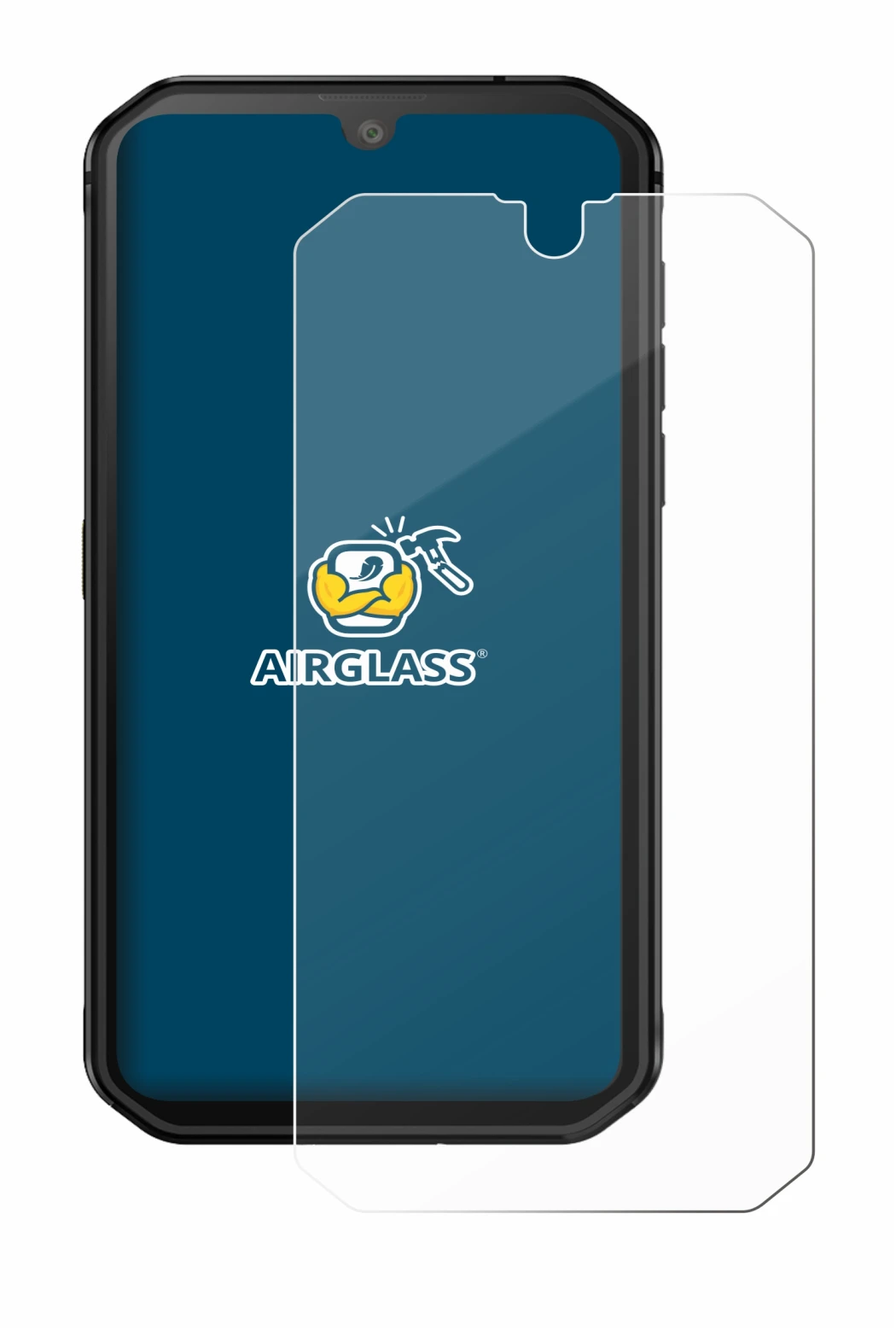 Immagine del dispositivo Blackview BV9900E con un'ampia varietà di protezioni per lo schermo.