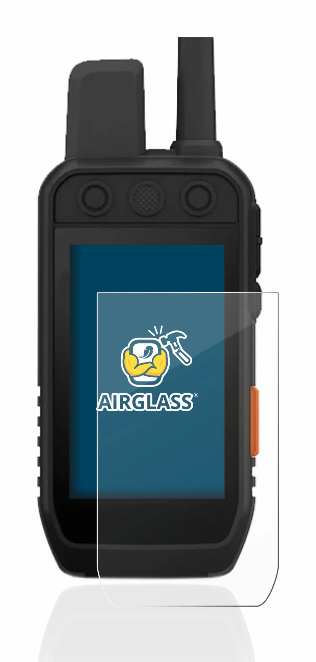 Immagine del dispositivo Garmin Alpha 200 K con un'ampia varietà di protezioni per lo schermo.