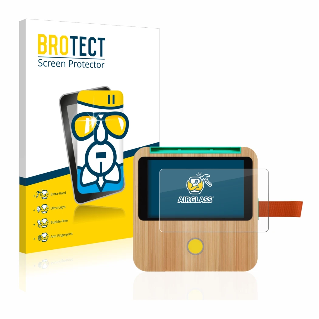 Parte frontale di una confezione del prodotto con il logo del marchio BROTECT. Accanto è raffigurato il dispositivo tigerbox T