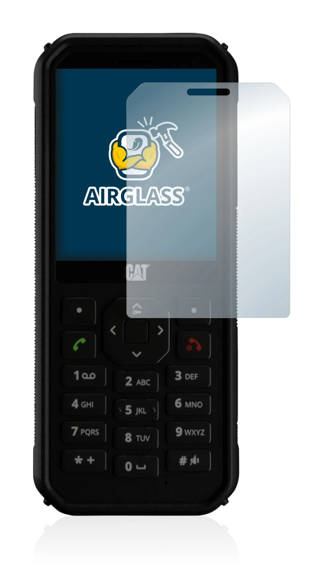 Immagine del dispositivo Caterpillar Cat B40 con un'ampia varietà di protezioni per lo schermo.