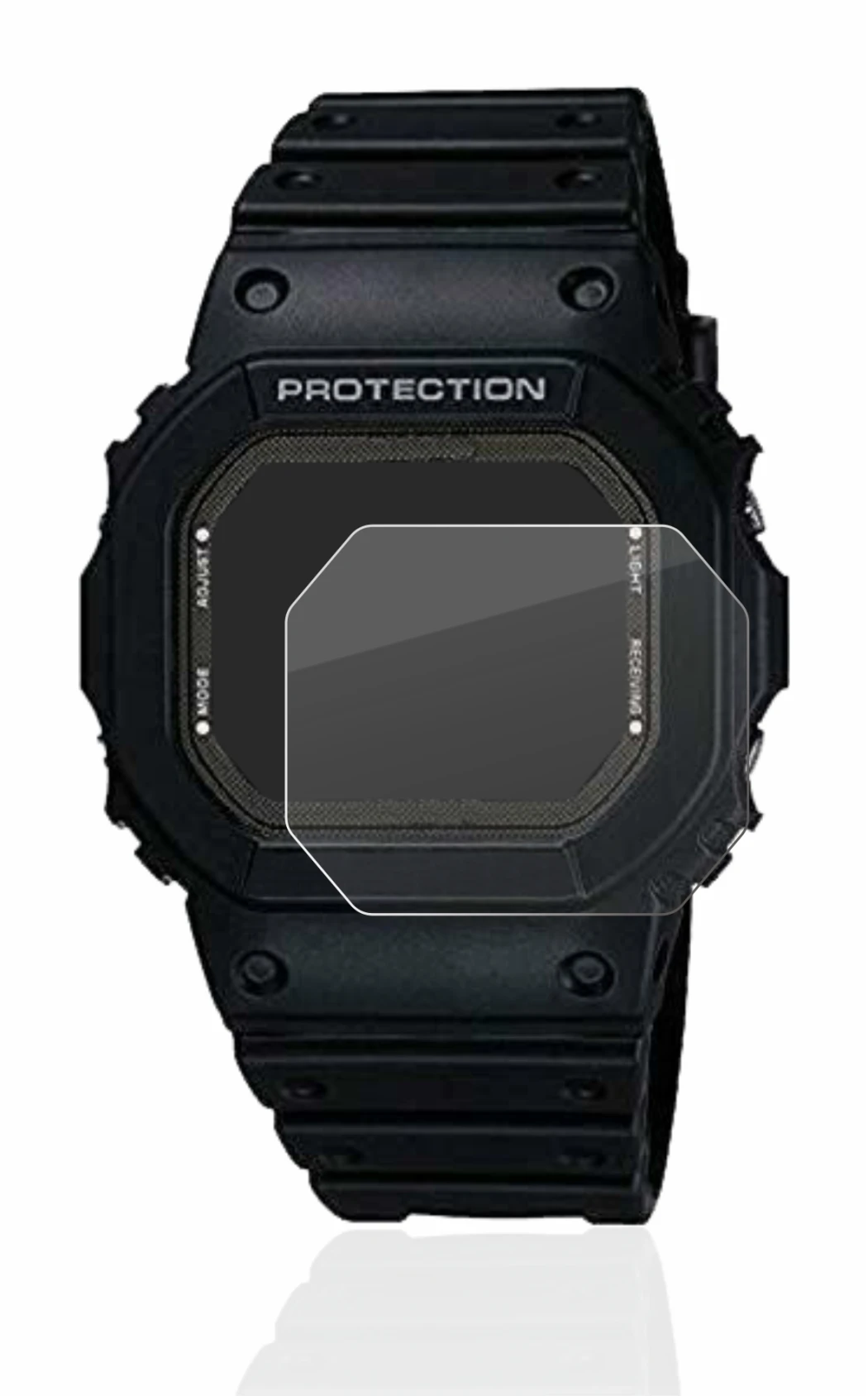 Immagine del dispositivo Casio G-Shock GW-5000-1JF con un'ampia varietà di protezioni per lo schermo.