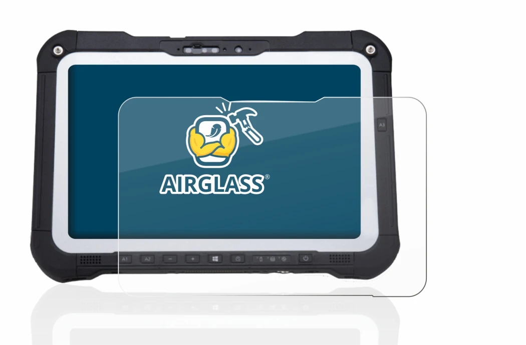 Immagine del dispositivo Panasonic Toughbook FZ-G2 con un'ampia varietà di protezioni per lo schermo.