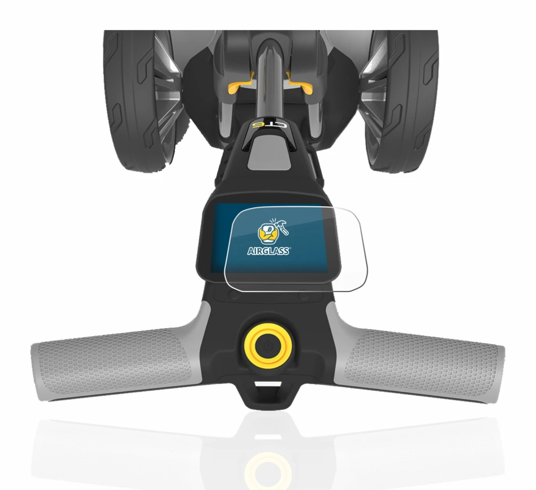 Immagine del dispositivo PowaKaddy CT6 con un'ampia varietà di protezioni per lo schermo.