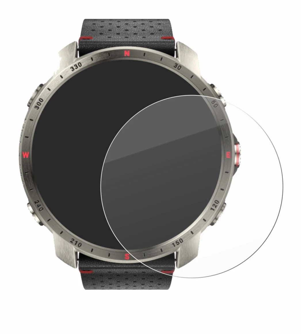 Immagine del dispositivo Polar Grit X Pro Titan con un'ampia varietà di protezioni per lo schermo.