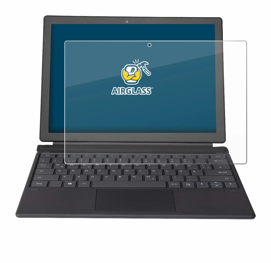 Immagine del dispositivo Wortmann Terra Pad 1262 con un'ampia varietà di protezioni per lo schermo.