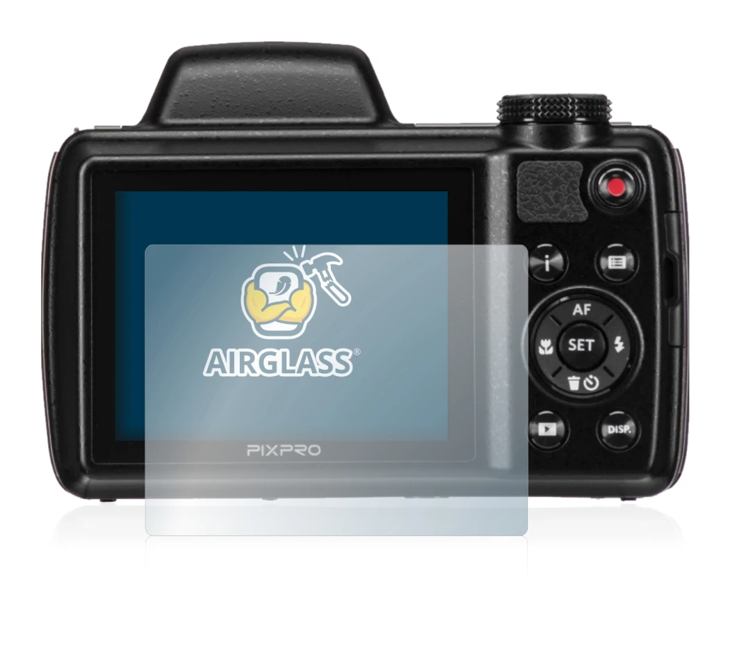 Immagine del dispositivo Kodak Pixpro AZ525 con un'ampia varietà di protezioni per lo schermo.