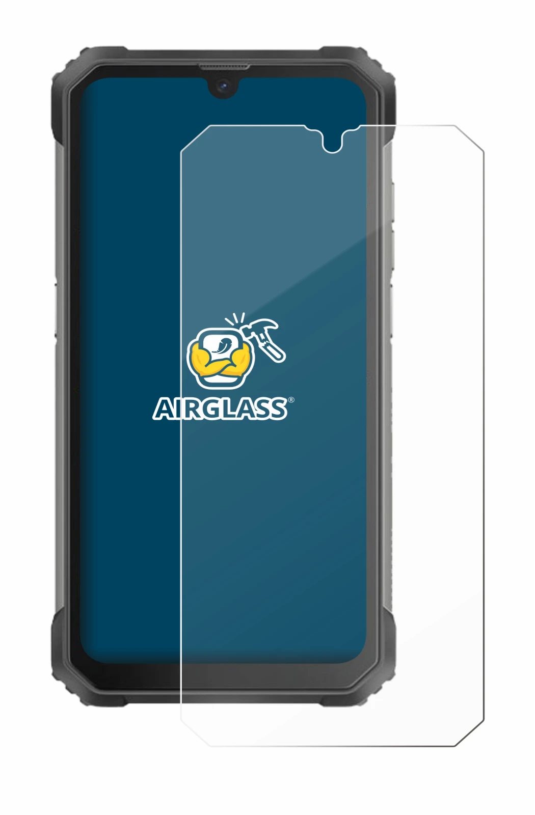 Immagine del dispositivo Blackview BV8800 con un'ampia varietà di protezioni per lo schermo.