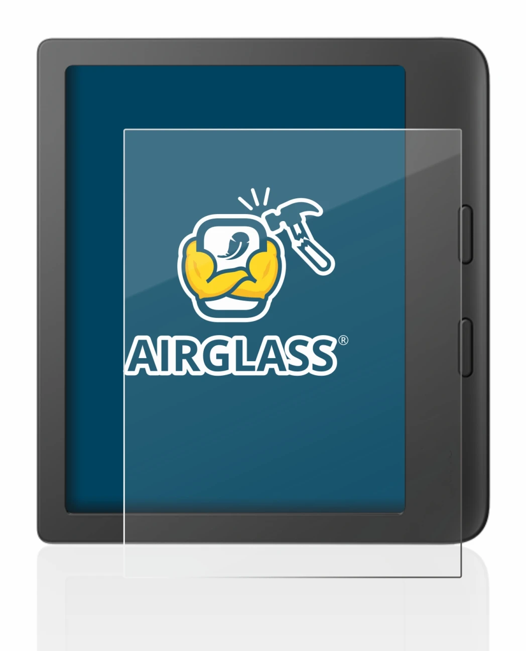 Immagine del dispositivo Tolino Vision 6 con un'ampia varietà di protezioni per lo schermo.