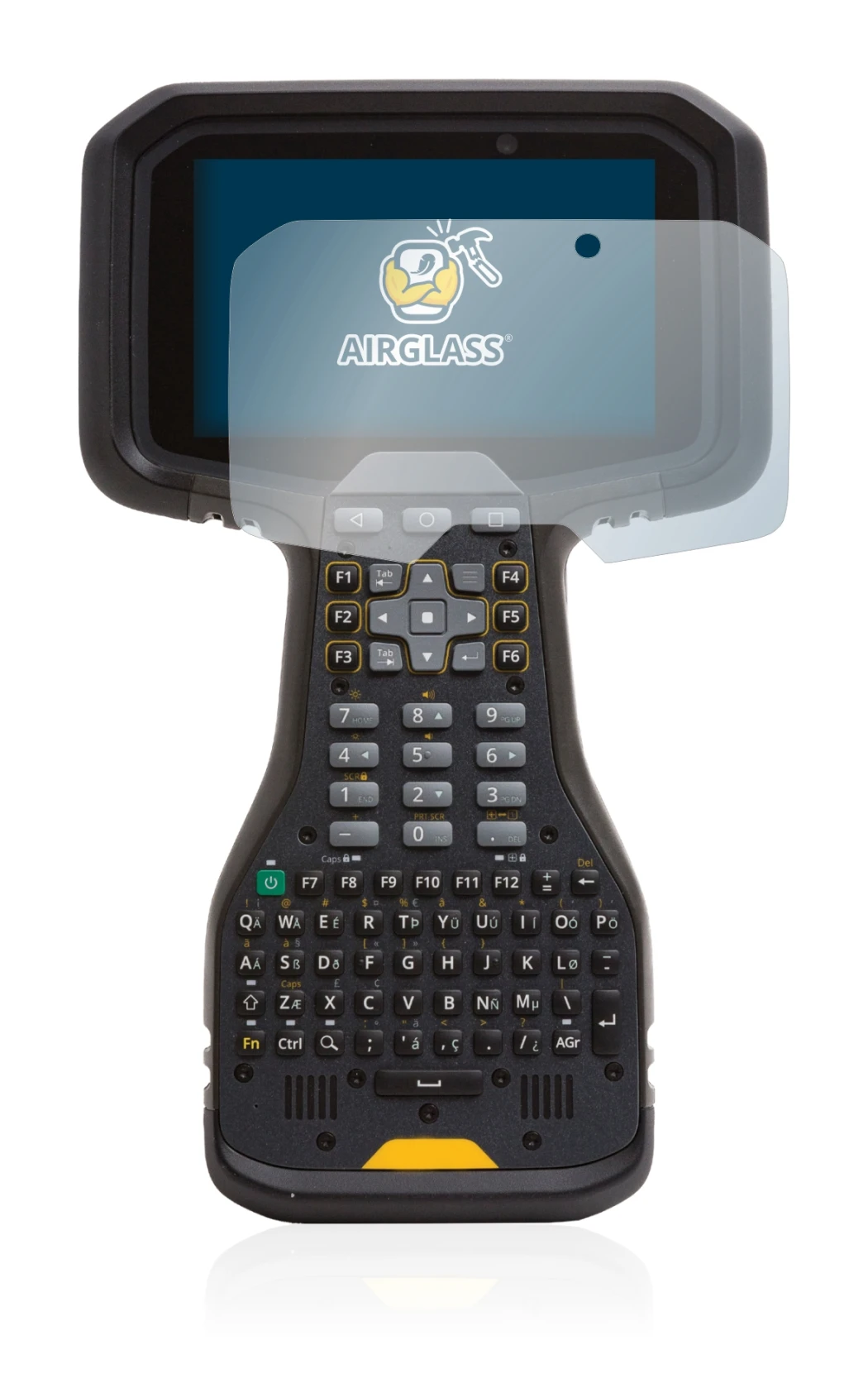 Immagine del dispositivo Trimble TSC5 con un'ampia varietà di protezioni per lo schermo.