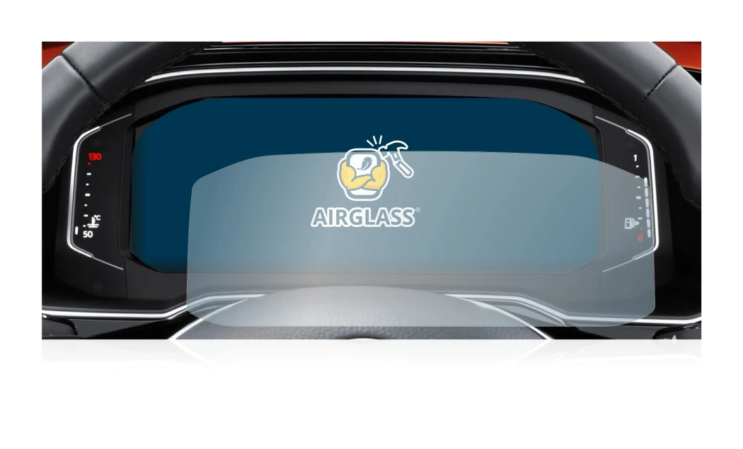 Immagine del dispositivo Volkswagen Tiguan 2021 Digital Cockpit Pro con un'ampia varietà di protezioni per lo schermo.