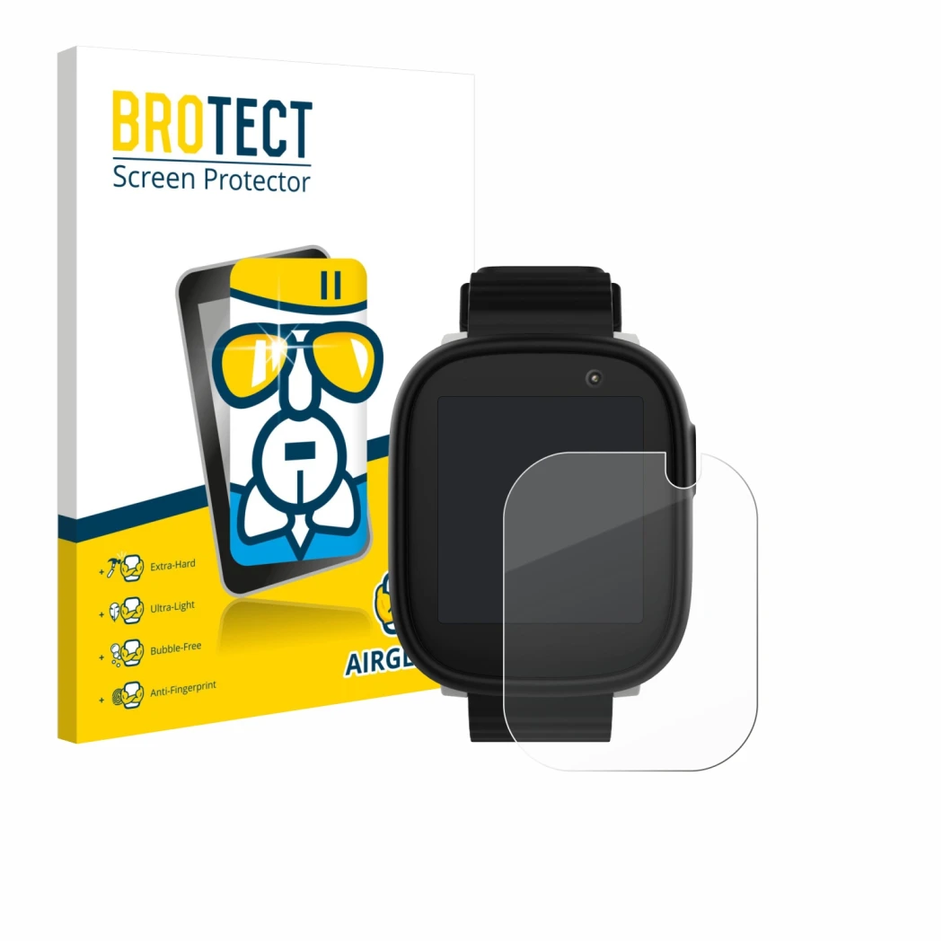 Parte frontale di una confezione del prodotto con il logo del marchio BROTECT. Accanto è raffigurato il dispositivo Xplora X6 