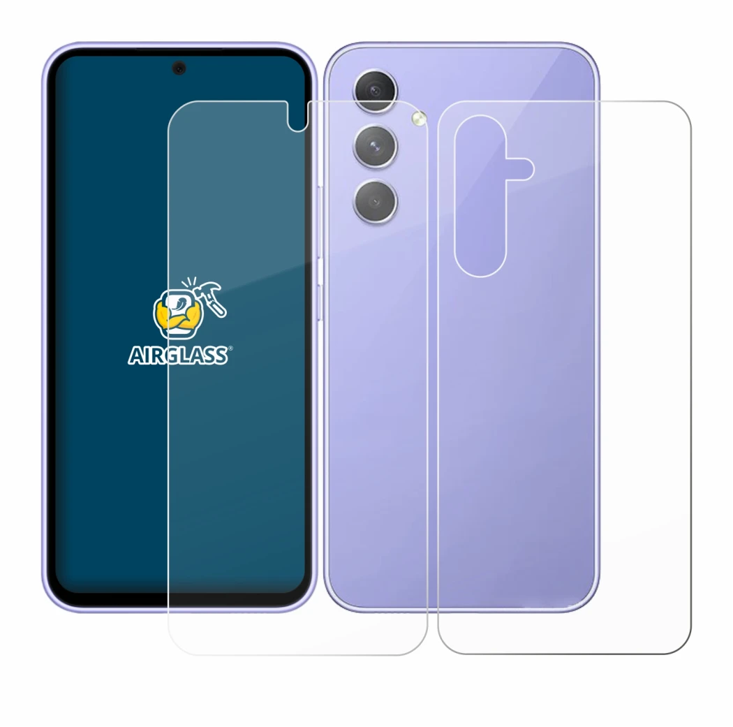 Immagine del dispositivo Samsung Galaxy A54 5G (Fronte+Retro) con un'ampia varietà di protezioni per lo schermo.