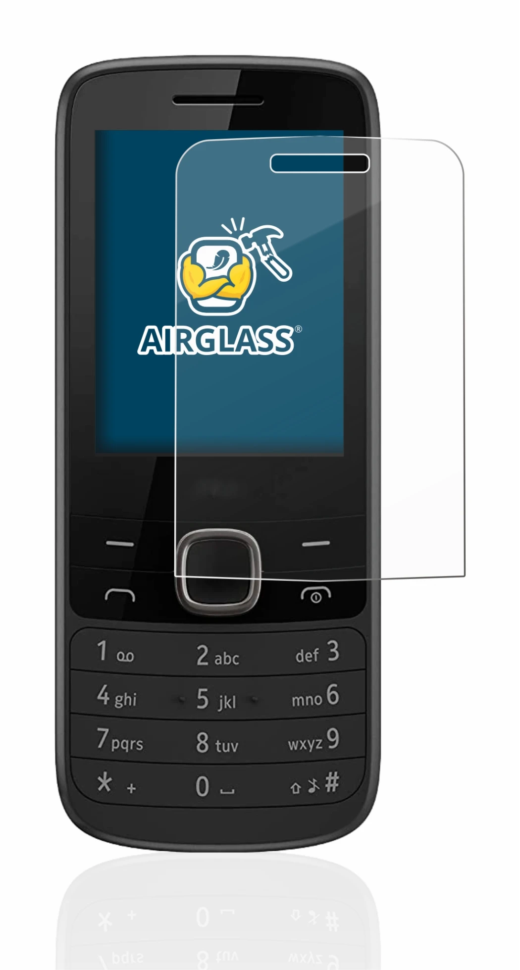 Immagine del dispositivo Nokia 225 4G con un'ampia varietà di protezioni per lo schermo.