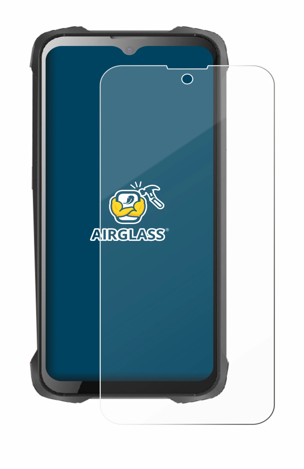 Immagine del dispositivo Cubot King Kong 9 con un'ampia varietà di protezioni per lo schermo.