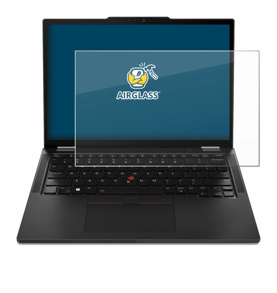 Immagine del dispositivo Lenovo ThinkPad X13 Gen 4 con un'ampia varietà di protezioni per lo schermo.