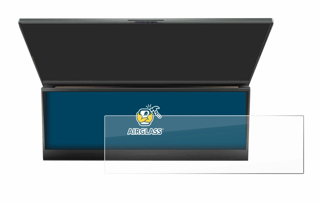 Immagine del dispositivo ASUS ROG Zephyrus Duo 16 2023 (SOLO Touch Bar) con un'ampia varietà di protezioni per lo schermo.