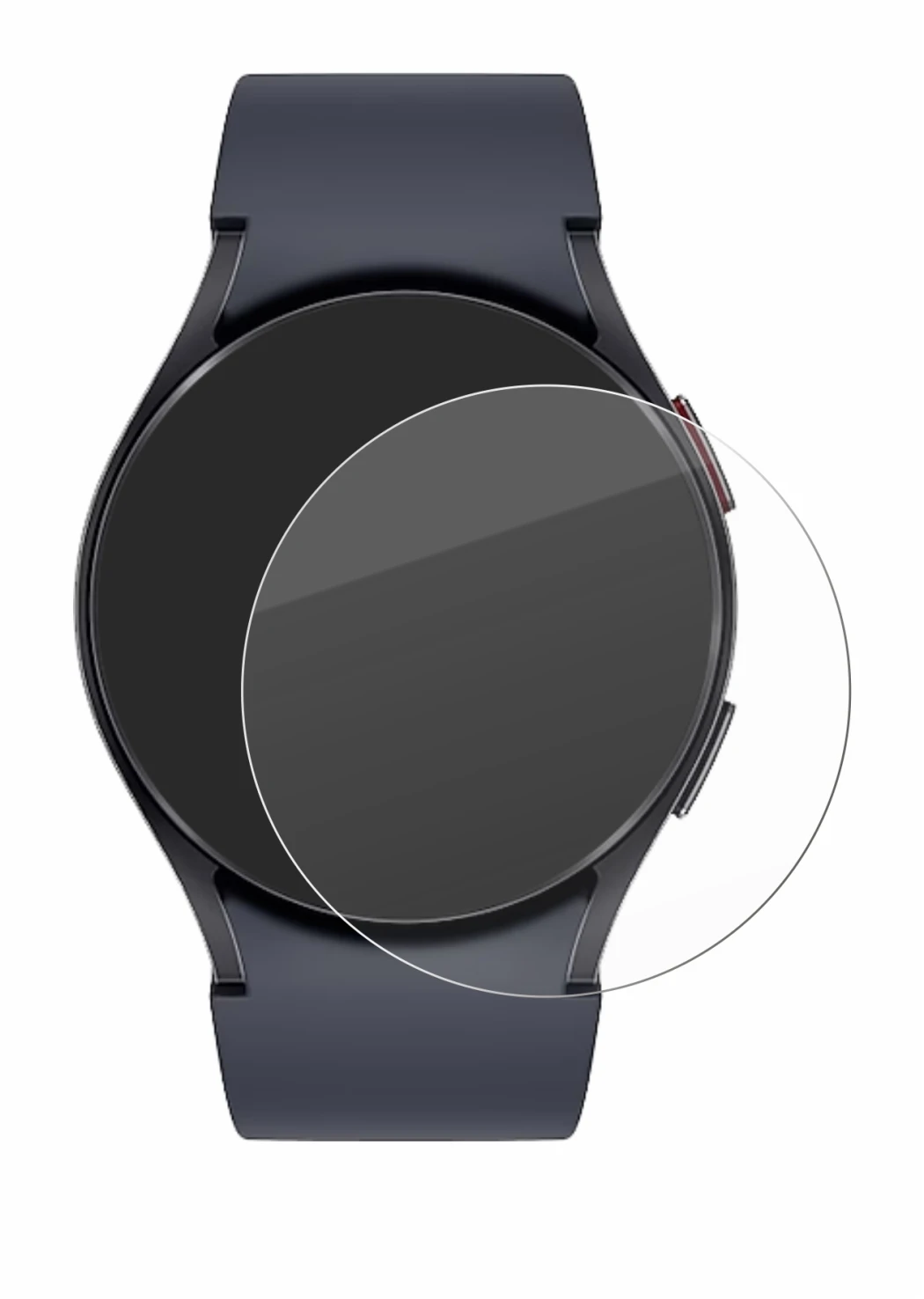 Immagine del dispositivo Samsung Galaxy Watch 6 (44 mm) con un'ampia varietà di protezioni per lo schermo.