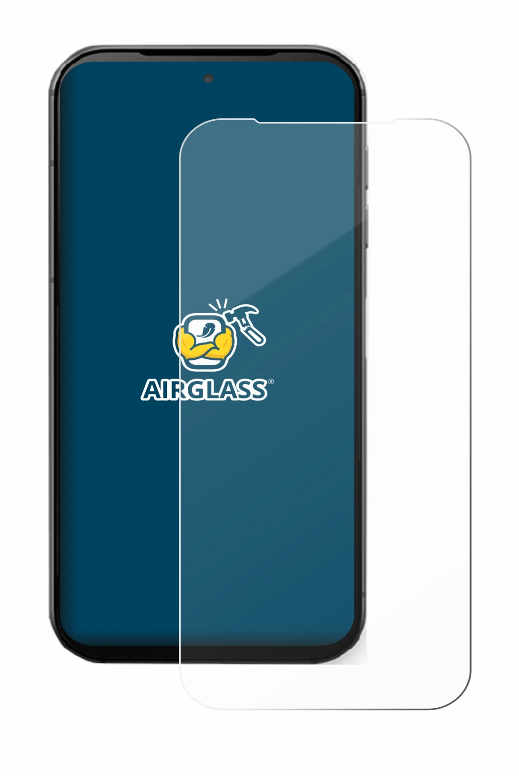 Immagine del dispositivo Fairphone 5 con un'ampia varietà di protezioni per lo schermo.