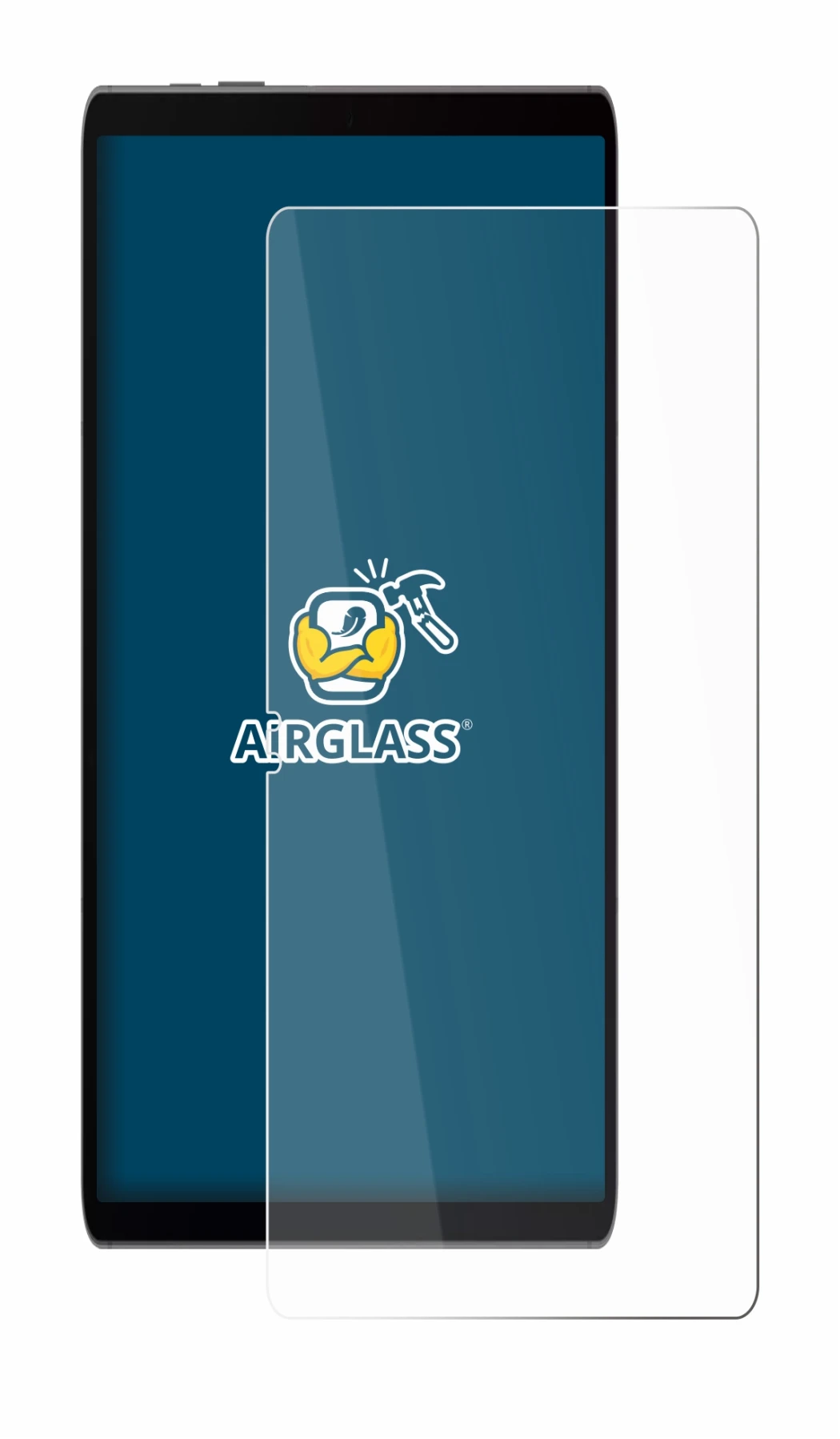 Immagine del dispositivo Samsung Galaxy Tab S9 FE con un'ampia varietà di protezioni per lo schermo.